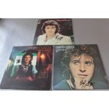 Three David Essex signed LPs signed to the cover by Dave Essex in black marker pen - Rock On, All