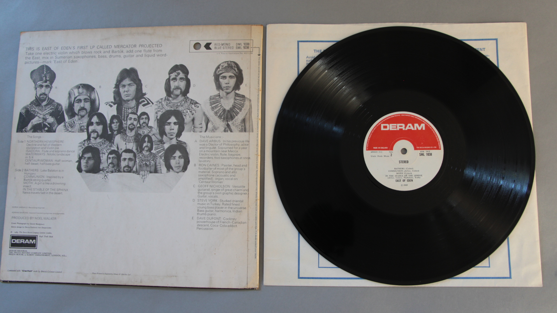 East of Eden Mercator Projected first LP SML 1038 stereo red/ white label Deram large logo including - Image 2 of 2