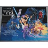 Return of the Jedi Star Wars British Quad film poster with art by Josh Kirby, this is the first