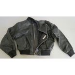 Eurythmics real leather promotional black jacket size large with band name impressed on shoulder and