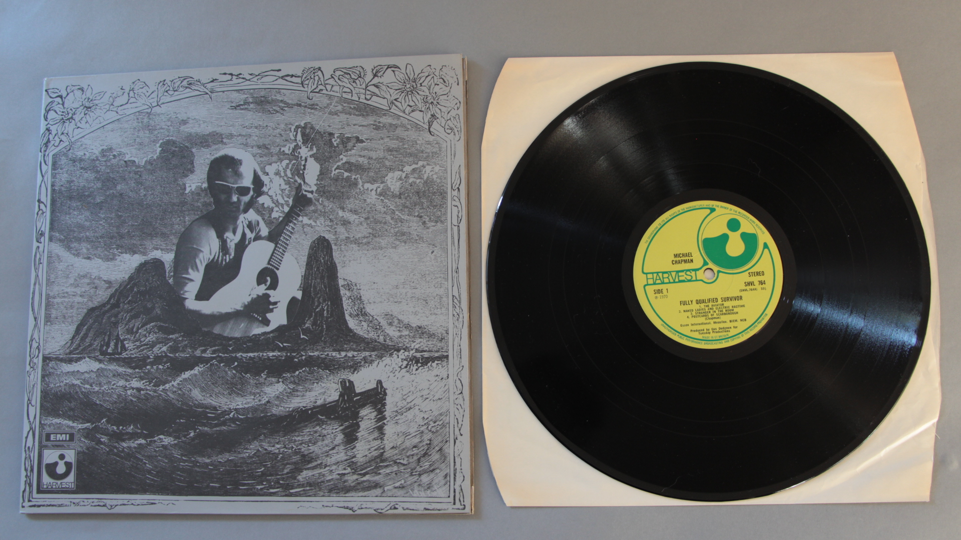 Michael Chapman Fully Qualified Survivor LP gatefold sleeve first pressing on Harvest label with