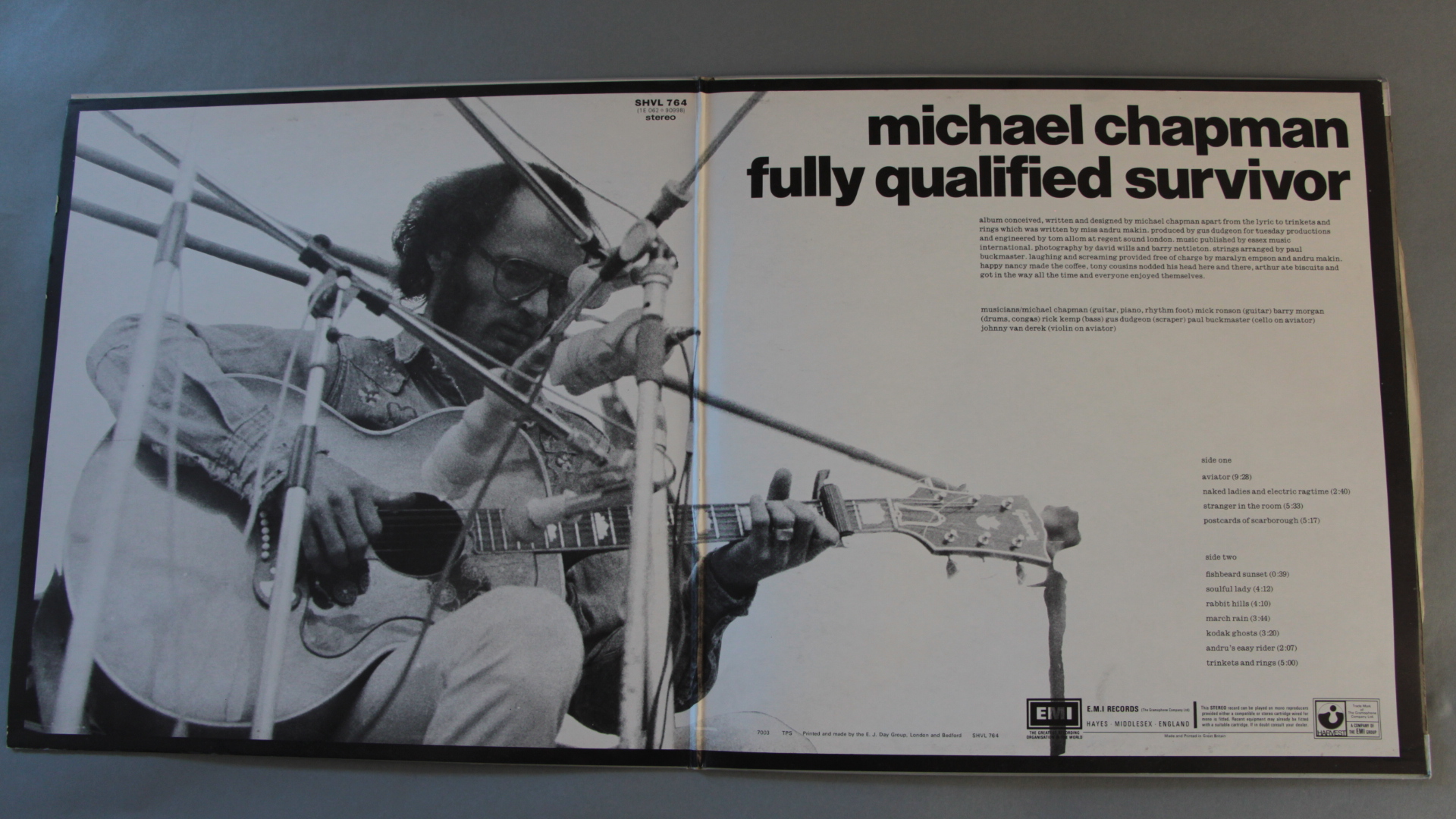 Michael Chapman Fully Qualified Survivor LP gatefold sleeve first pressing on Harvest label with - Image 3 of 4