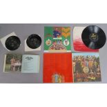 Beatles Sgt Peppers Lonely Hearts Club Band PMC 7027 Mono LP record with inner and insert, very good
