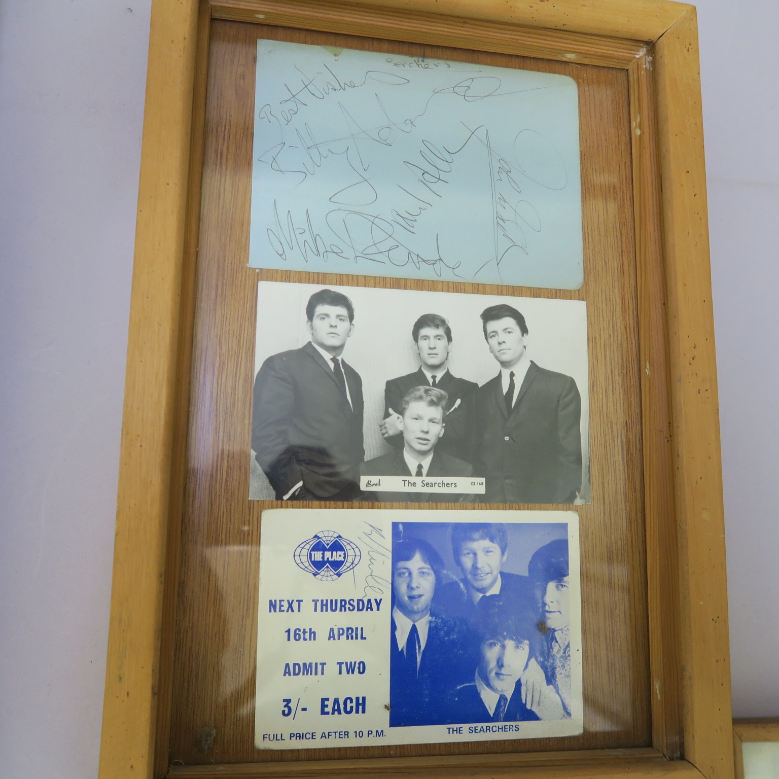 Framed Adam Faith promotional Parlophone 7 inch single 45-R 4623 plus signature and "Meet Adam" book - Image 5 of 6