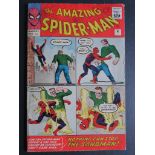 The Amazing Spider-man #4 (Sep 1963) Marvel comic UK pence variant featuring cover art by Steve