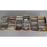 Six boxes of CDs from a record shop including samplers, Rod Stewart, Seal, REM, Pet Shop Boys, Promo