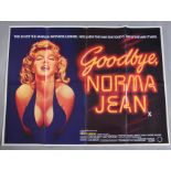 Goodbye Norma Jean original 1976 British Quad film poster with artwork of Marilyn Monroe by Tom