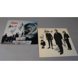 The Stranglers two signed LPs Black and White UAK 30222 from 1978 signed in black pen to cover by