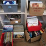 8 boxes of LP vinyl records includes 12 inch singles and 10 inch singles, box sets from a record