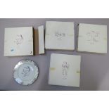 John Lennon four rare collectable Estate decorative plates by Marigold Enterprises BAG ONE, The