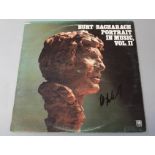 Burt Bacharach signed LP Portrait in Music Volume II signed by the composer in black pen to