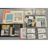 5 folders containing approx 200 First Day Covers and various stamps including loose examples.