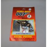 James Bond 007. A carded  Coibel James Bond Secret Agent 'Sting Pistol', from 1985. The card