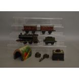 O Gauge. An unboxed Live Steam 0-4-0 Locomotive with Tender, by Bing, '3410' in Great Western