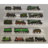 OO Gauge. 10 unboxed Steam Locomotives by Hornby, Tri-ang etc., some with Tenders, including a tri-