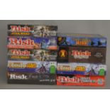 9 Risk games which includes; Halo, Star Wars, Lord Of The Rings etc, mostly new and unopened (9).