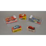 5 boxed diecast model cars including two by Champion (France) - a Porsche 917 and a Ferrari 512M
