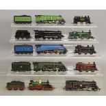 OO Gauge. 10 unboxed Steam Locomotives by Hornby, Tri-ang etc., some with Tenders, including  4-6-