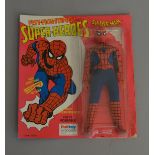 Spiderman Fist-Fighting Super-Heroes action figure by Palitoy / Mego, figure is 8 inches and in