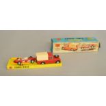 A boxed Corgi Toys GS17 'Land Rover with Ferrari Racing Car on Trailer', overall G on G plinth in