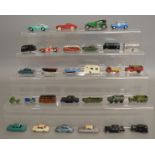 26 unboxed play worn diecast models by Corgi, Lesney and others, with repainting to some,