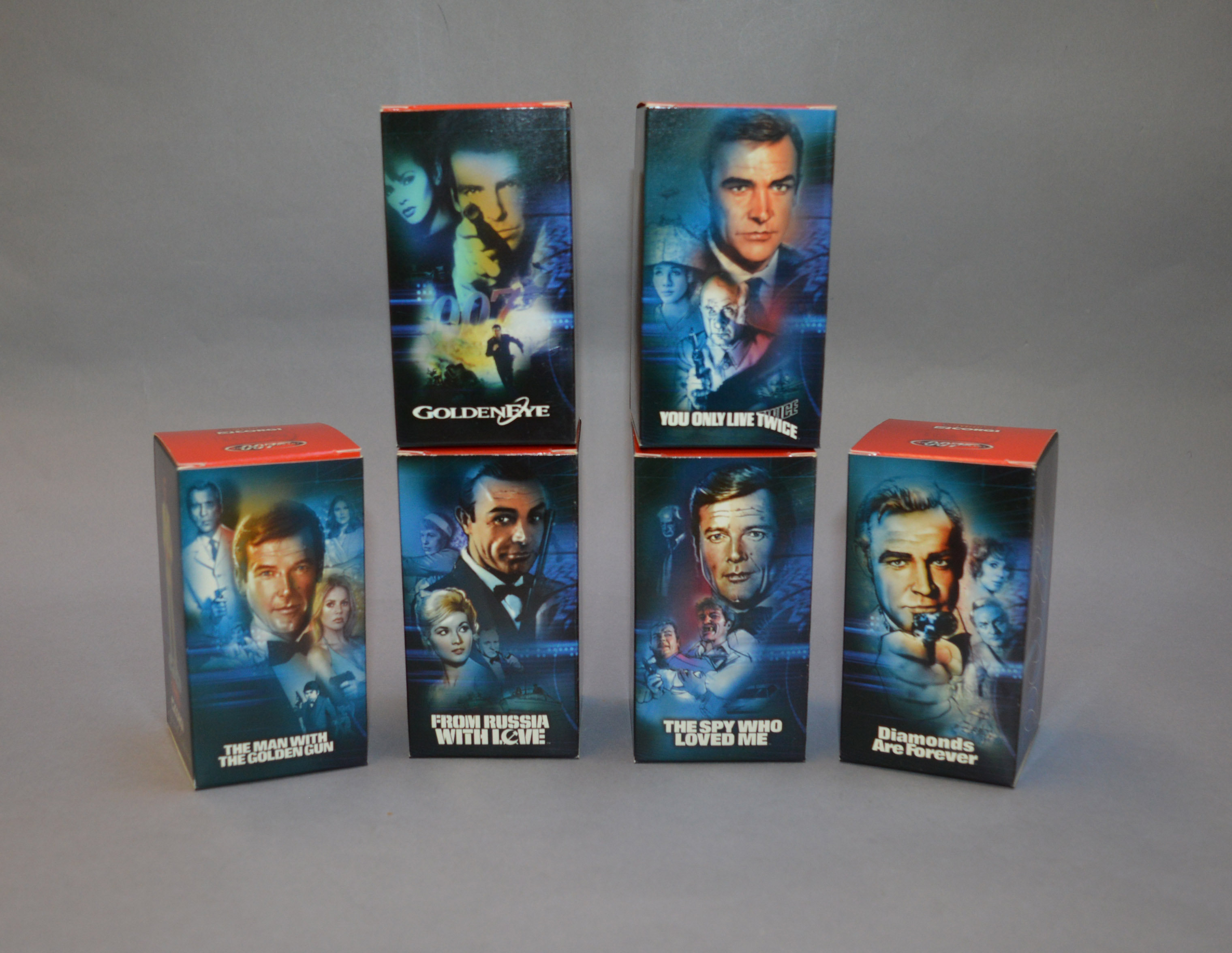 James Bond 007. A complete set of six boxed Corgi Spyguise Icons James Bond limited edition figures,