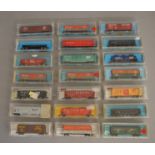 N Gauge. EX SHOP STOCK. 20 boxed items of Rolling Stock by Atlas which include 40' and 50' Box Cars,