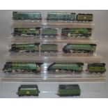 OO Gauge. 6 unboxed Hornby Dublo Steam Locomotives, including a 2 rail 4-6-2 'Mallard' in green LNER