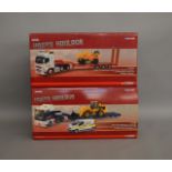 2 Corgi 1:50 scale die-cast truck model sets from the "Heavy Haulage" range; #CC14014, #CC13427