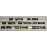 OO Gauge. 8 unboxed Steam Locomotives by Triang/Hornby, including two variants of the LNER  4-6-2 '