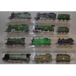OO Gauge. 9 unboxed Tri-ang Steam Locomotives, some with Tenders, including an R590 4-6-0 'Albert