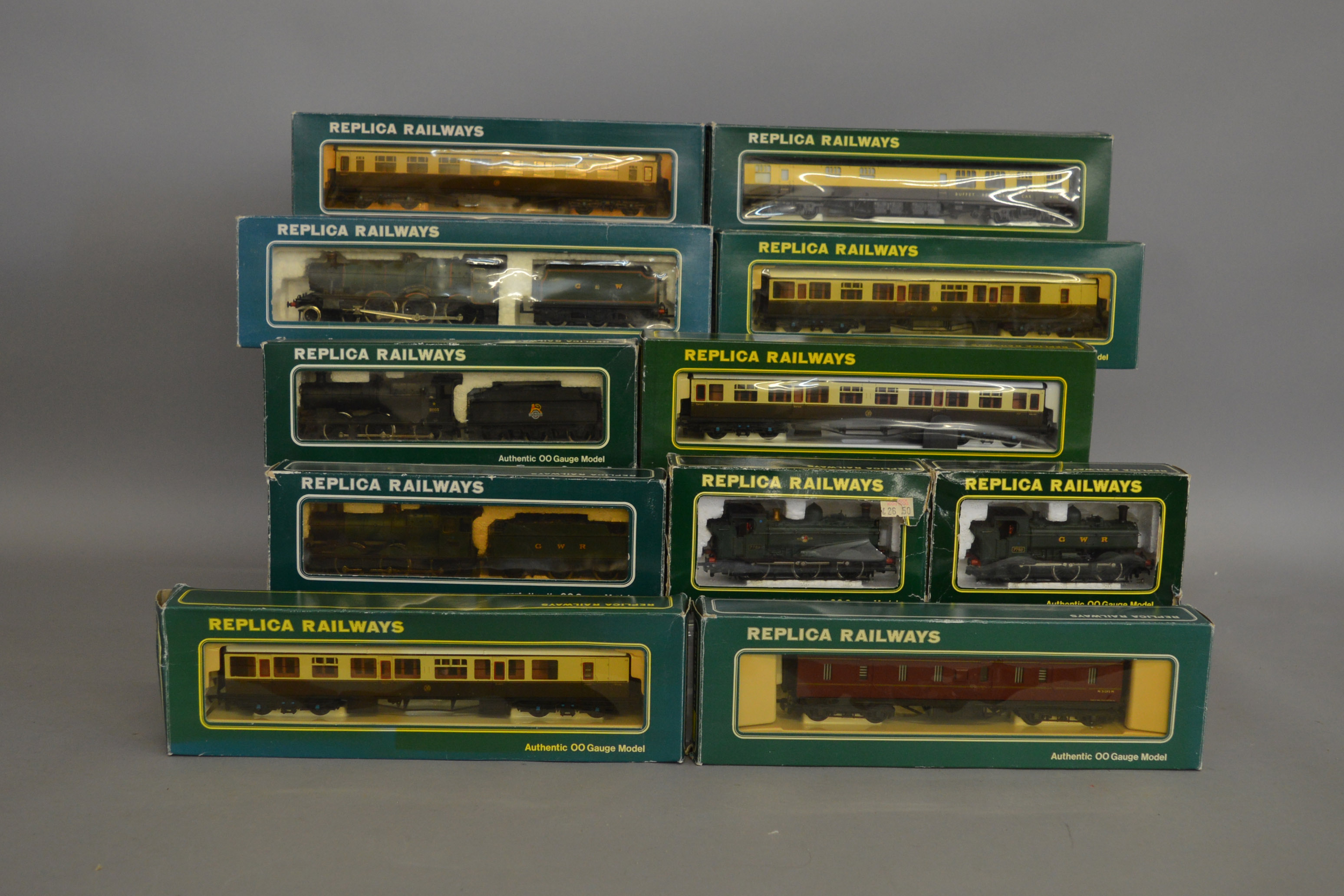 OO Gauge. 3 boxed Replica Railways Steam Locomotives with Tenders including #11042 Collett Goods  in