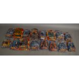 16 Doctor Who carded figures by Character which includes Wreaked Cyberman, Clockwork Man, The Master