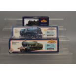 OO Gauge. 3 boxed Bachmann Steam Locomotives including 31-455 Ivatt Tank '41212' BR lined black l/c,