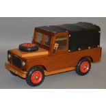 Land Rover V8 wooden model, this item was built by an ex Land Rover Employee for a competition (1).