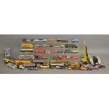 Over 60 unboxed diecast models by Siku, Bburago, Corgi, Matchbox and others, including a Scammell