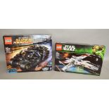 2 Lego sets; DC Super Heroes #76023 The Tumbler and Star Wars #10240 Red Five X-Wing Starfighter,