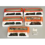 OO Gauge. 5 boxed Hornby Steam Locomotives including R.055 LMS 2-6-4T Class 4P, R.078 GWR 4-6-0 '