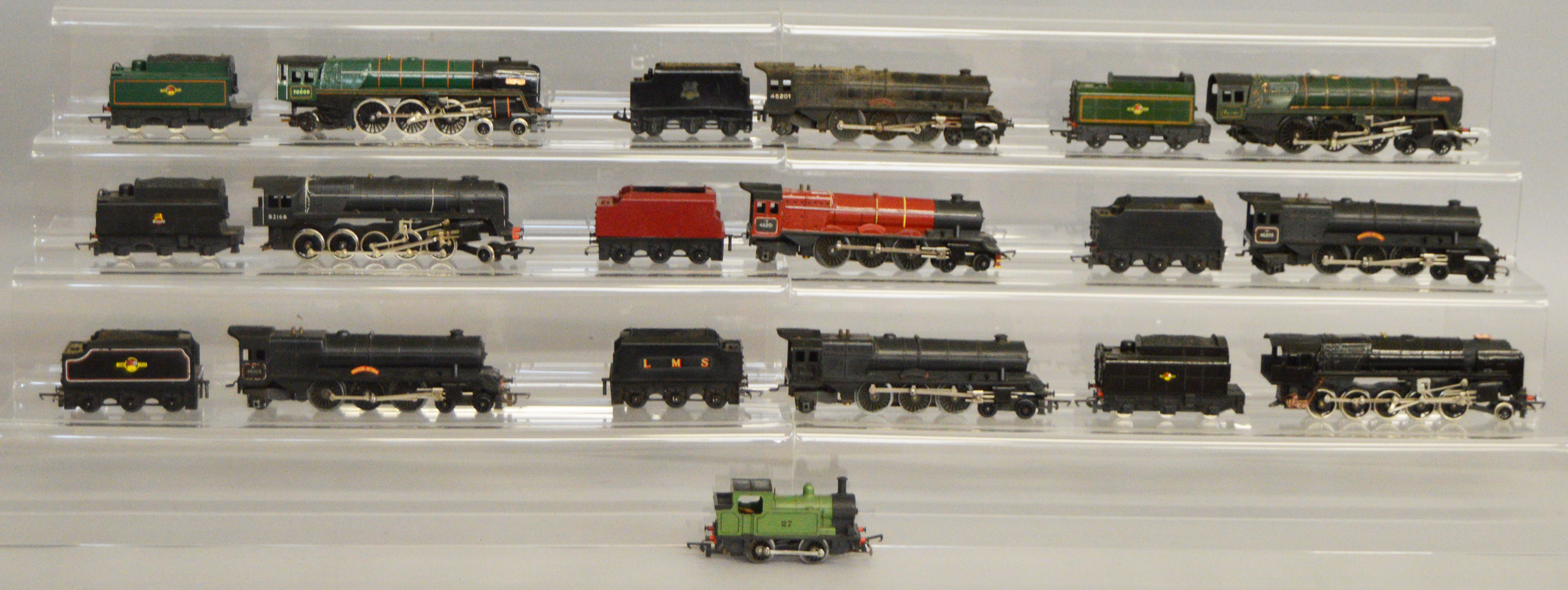 OO Gauge. 10 unboxed Steam Locomotives by Hornby, Tri-ang etc., some with Tenders, including