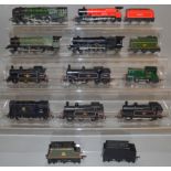 OO Gauge. 10 unboxed Tri-ang Steam Locomotives, some with Tenders, including two R50 Princess 4-6-