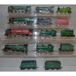 OO Gauge. 9 unboxed Hornby Steam Locomotives, including two R259 tender driven 4-6-2 'Britannia'
