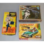 Mike Hazard Double Agent boxed action figure by Marx, comes with equipment manual, trench coat,
