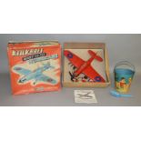2 Vintage Toys including a  boxed KeilKraft 'Ready to Fly' plastic Hurricane model with 'Wen-Mac