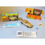 James Bond 007 A boxed Corgi 261 Aston Martin DB5 in gold. A very good  example of this 1965 issue