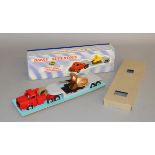 A boxed Dinky Supertoys 986 Mighty Antar Low Loader with Propeller, appears VG with the load