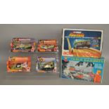 A boxed Cable Railways set by Blue-Box #77797 together with Corgi Rockets Action Speedset 1925 (