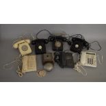 7 vintage Telephones including extension, dial and push button variants.. Dial types include 706/F