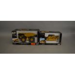 2 CAT 1:50 scale boxed die-cast models by Norscot; #55070 and 55151