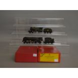 OO Gauge. 2 Trix 3 rail Locomotives with Tenders in BR lined green livery including 4-6-2  '70000