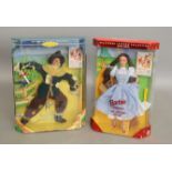 Barbie as Dorothy and Ken as The Scarecrow in The Wizard Of Oz boxed dolls by Mattel, both are